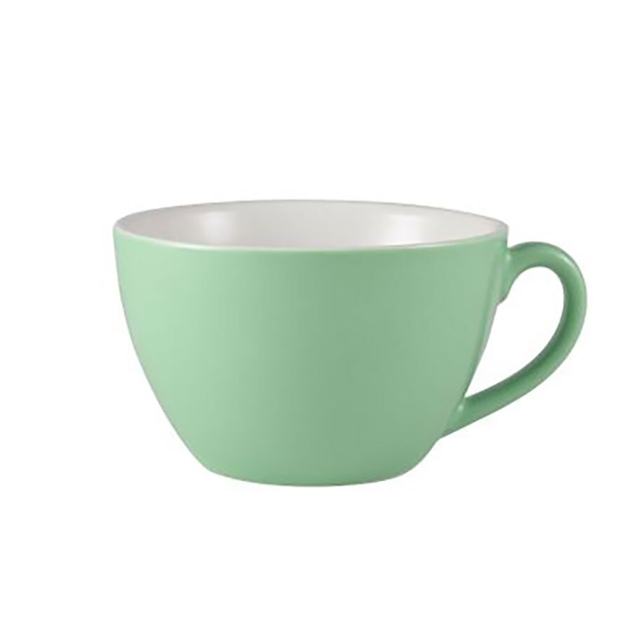 Genware Coloured Beverage Porcelain Green Bowl Shaped Cup 34cl 12oz