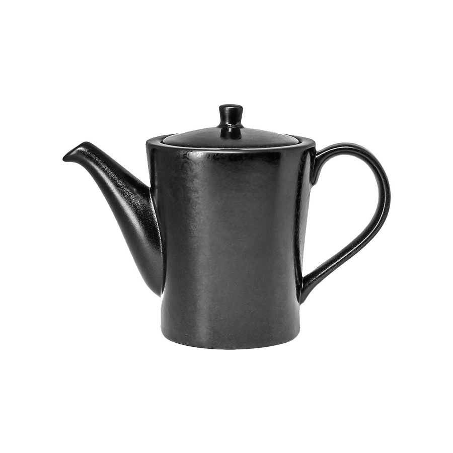Rak Edge Vitrified Porcelain Black Coffee Pot & Lid 35cl 11.85oz