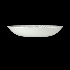 Steelite Ink Crackle Vitrified Porcelain Grey Round Coupe Bowl 25.5cm