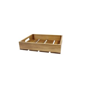 Gastronorm Crate Acacia Wood 32.5 x 26.5 x 7 cm 1/2