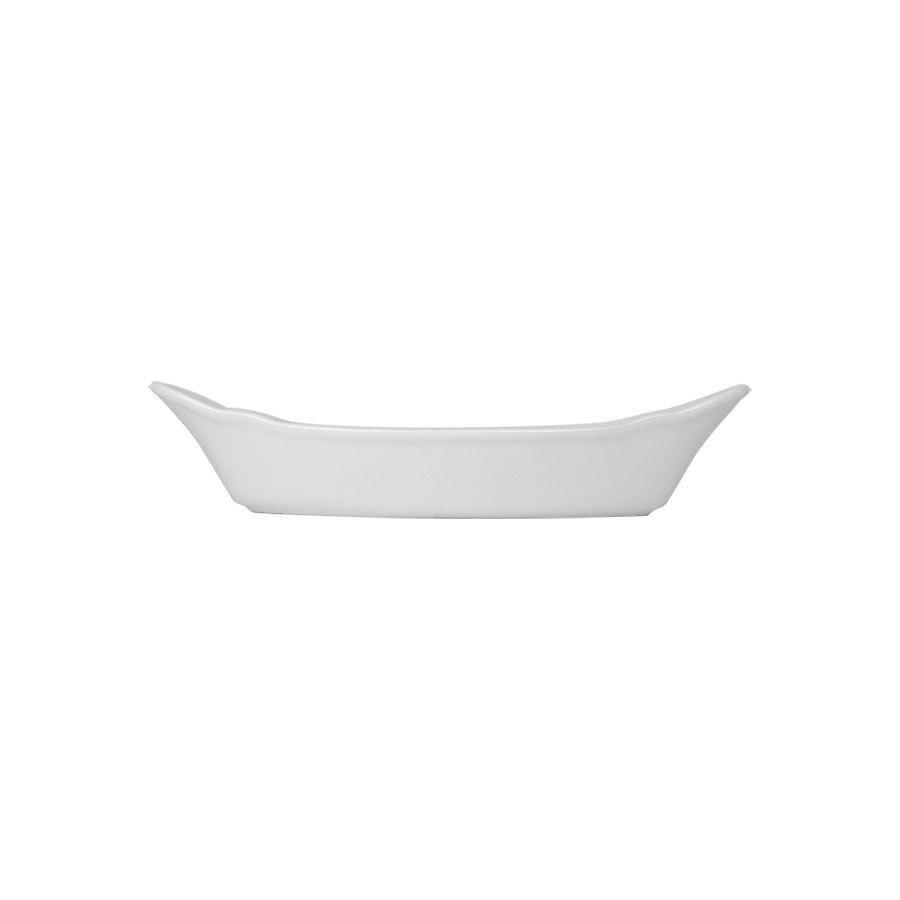 Superwhite Porcelain Oval Eared Dish 25cm