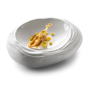 Pordamsa Barcelona Porcelain Gloss/Matte White Organic Bowl 20cm 150ml