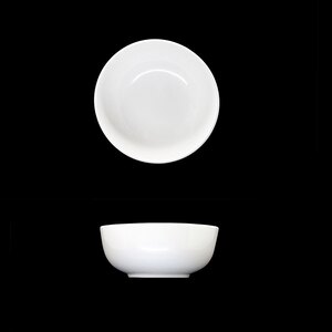 Crème Monet Vitrified Porcelain White Round Side Bowl 16cm
