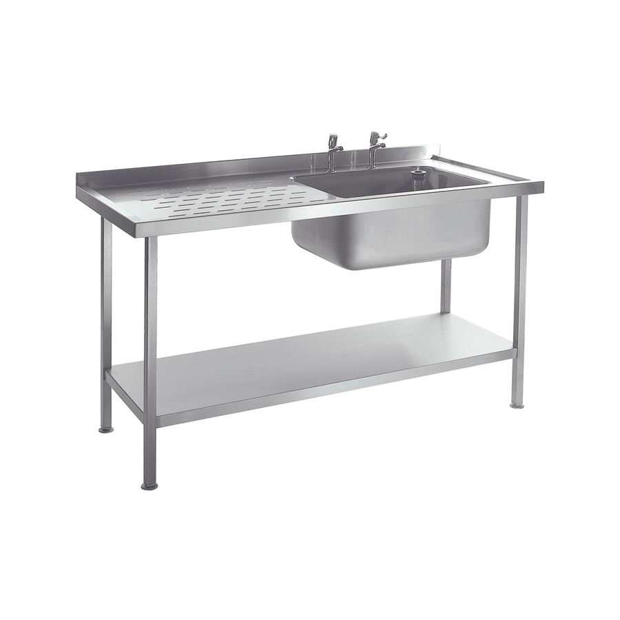 Stainless Steel Sink - Single Bowl - Left-Hand Drainer - 1200mm wide