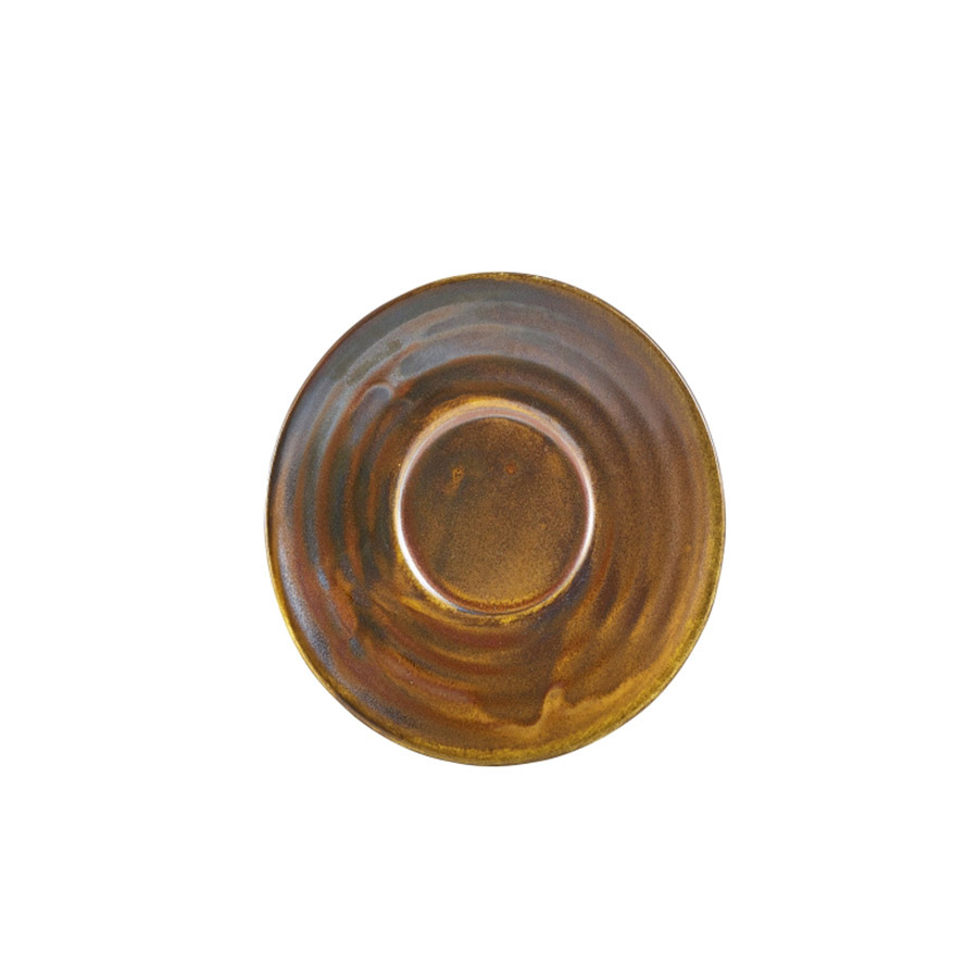 Genware Terra Porcelain Ructic Copper Round Saucer 11.5cm