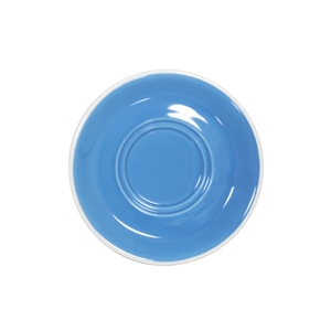 Superwhite Café Porcelain Sky Blue Round Saucer 15.5cm