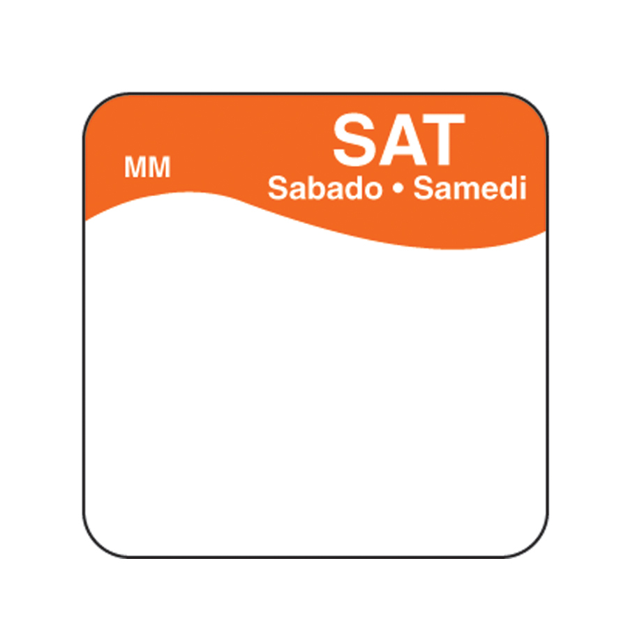 DayMark Label Saturday Removable Square 25mm