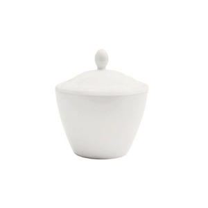 Steelite Simplicity Vitrified Porcelain White Round Harmony Sugar Bowl Covered