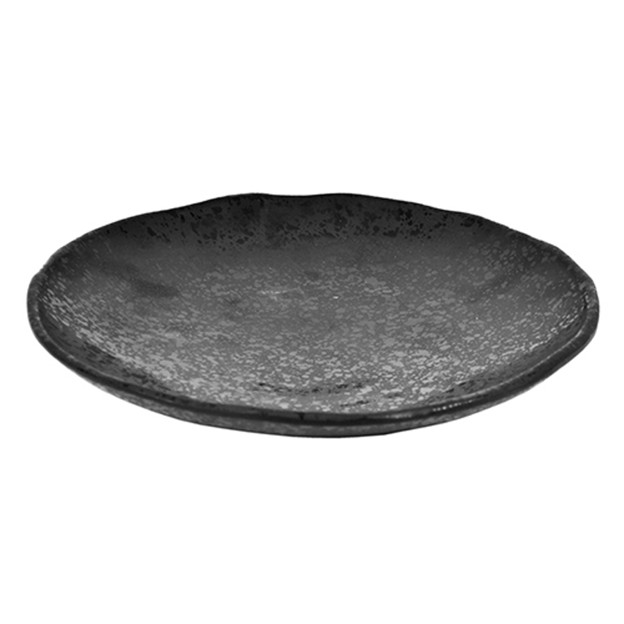 Dalebrook Pigment Melamine Noir Round Crackle Glaze Plate 300x52mm