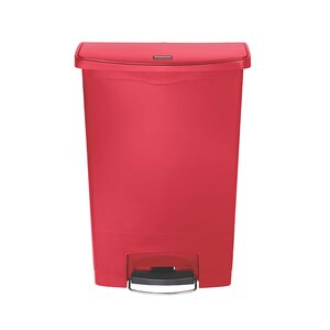 Rubbermaid Slim Step-On Bin Front Step 90 ltr Red