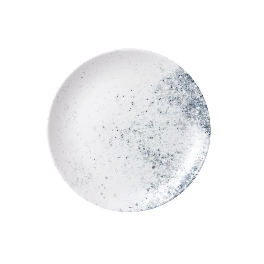 Churchill Studio Prints Haze Vitrified Porcelain Blue Round Coupe Plate 21.7cm