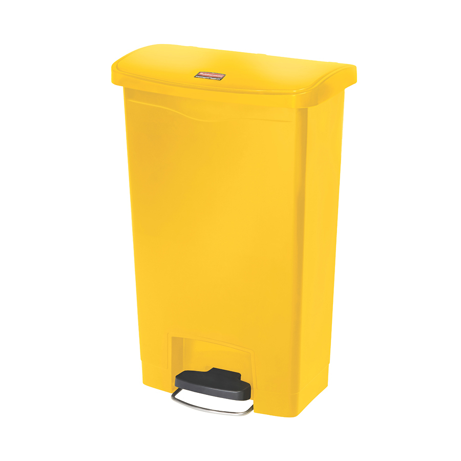 Rubbermaid Slim Step-On Bin Front Step 50 ltr Yellow