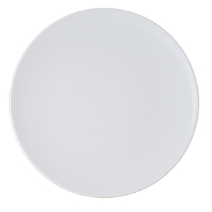 Astera Circuit Vitrified Porcelain White Round Coupe Plate 28 cm