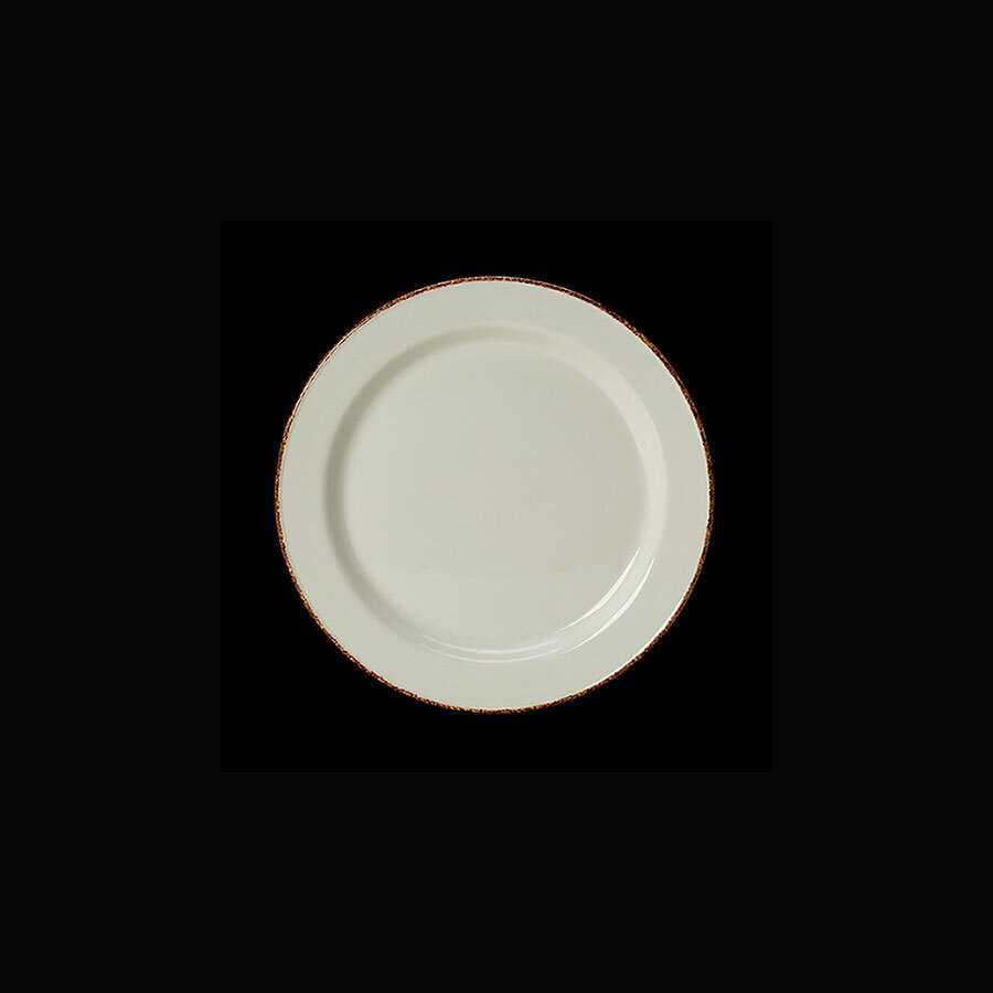 Steelite Brown Dapple Vitrified Porcelain Round Slimline Plate 15.75cm 6 1/4 Inch