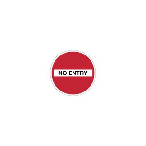Mileta Safety Sign - No Entry Floor And Wall Graphic 400mm Dia
