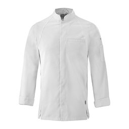 Basil Men's Lightweight Chef Jacket Mesh Panels Long Sleeved White