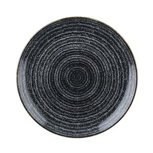 Churchill Studio Prints Homespun Vitrified Porcelain Black Round Coupe Plate 16.5cm