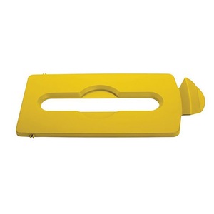 Slim Jim® Recycling Station Paper Slot Lid Yellow