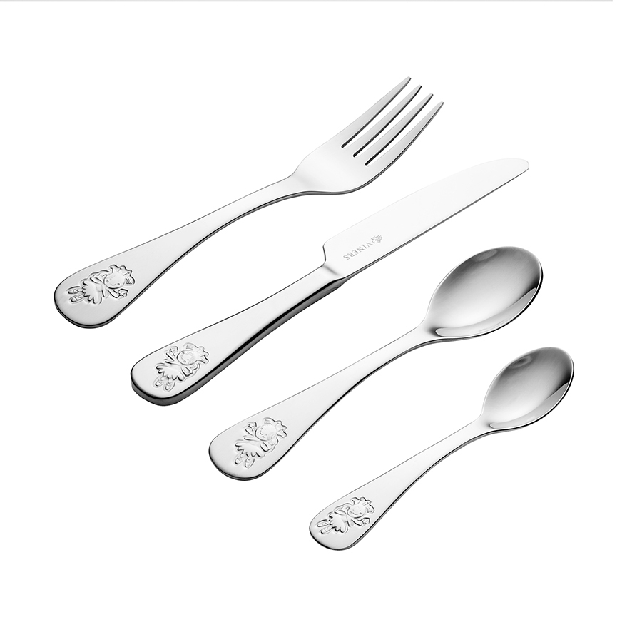 Viners Fairies 18/10 Stainless Steel 4 Piece Kids Cutlery Set Gift Box