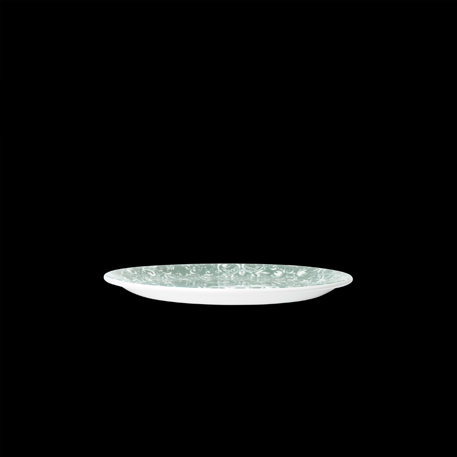 Steelite Ink Vitrified Porcelain Legacy Teal Round Coupe Plate 20.25cm