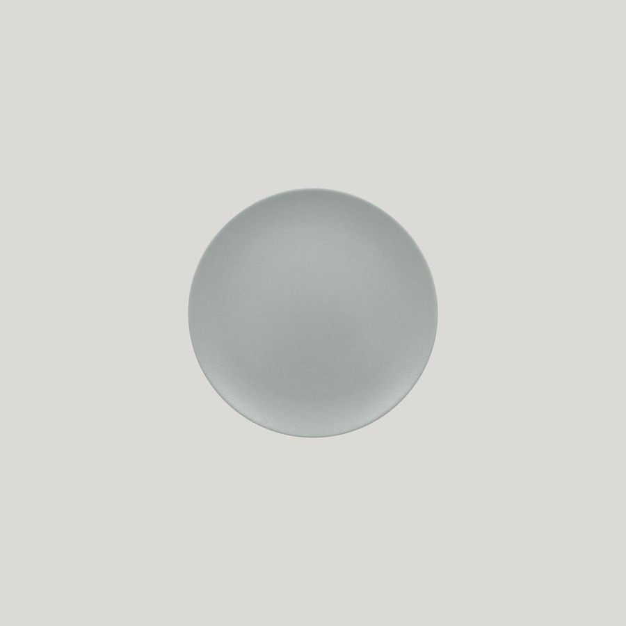Rak Neofusion Mellow Vitrified Porcelain Pitaya Grey Round Flat Coupe Plate 21cm