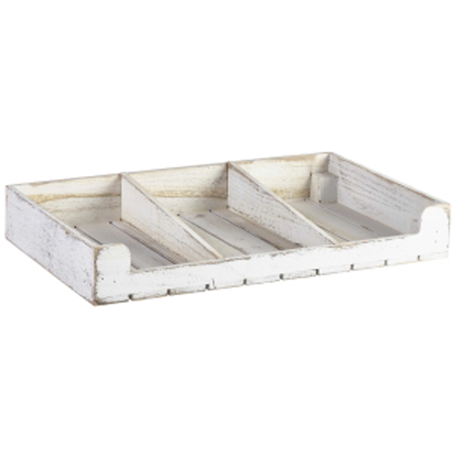 Rustic Wooden Display Crate White Wash Finish