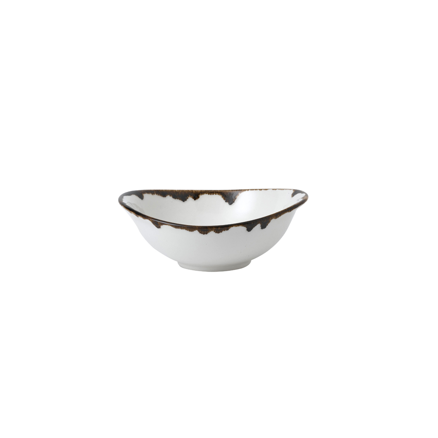 Dudson Harvest Vitrified Porcelain Natural Oval Deep Bowl 17.4x14.7cm 47cl 16.5oz