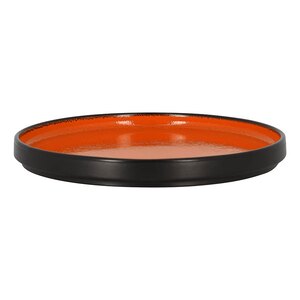 Rak Fire Vitrified Porcelain Orange Round Rimless Flat Plate/Lid 23cm