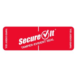 Tamper Evident SecureIt Security Label Red 25x75mm