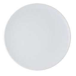 Astera Circuit Vitrified Porcelain White Round Coupe Plate 22 cm