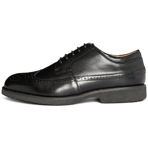 Anvil Indiana Black Leather Mens Anti Slip Brogue Shoe