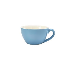 Genware Coloured Beverage Porcelain Blue Bowl Shaped Cup 34cl 12oz