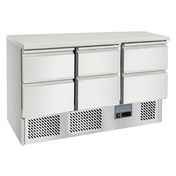 Arctica Medium Duty Compact Refrigerated Preparation Counter - 3 x 2 Drawers