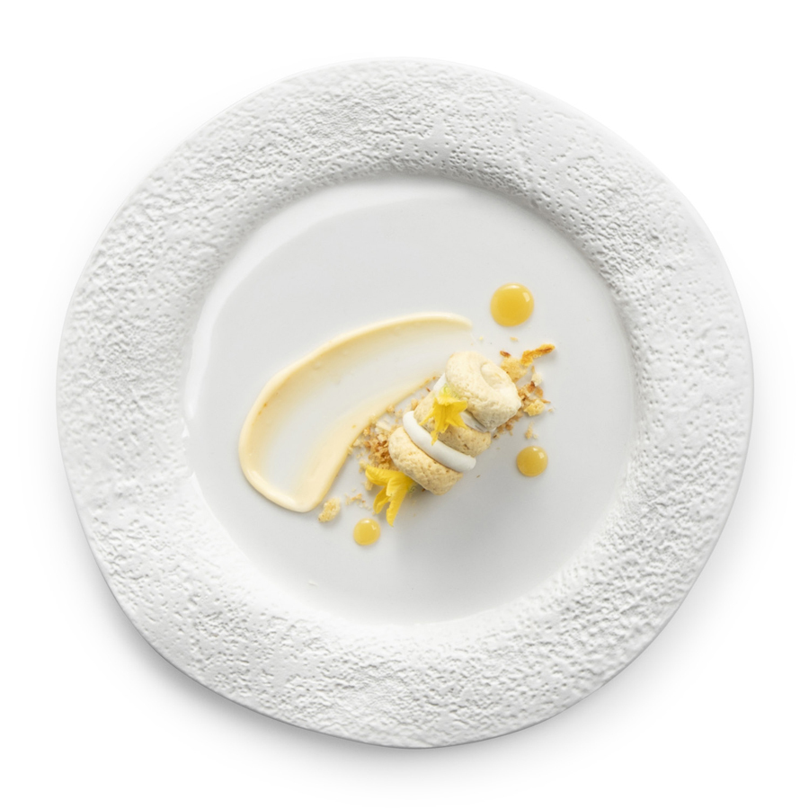 Pordamsa Taffoni Porcelain Gloss/Matte White Round Plate 26cm