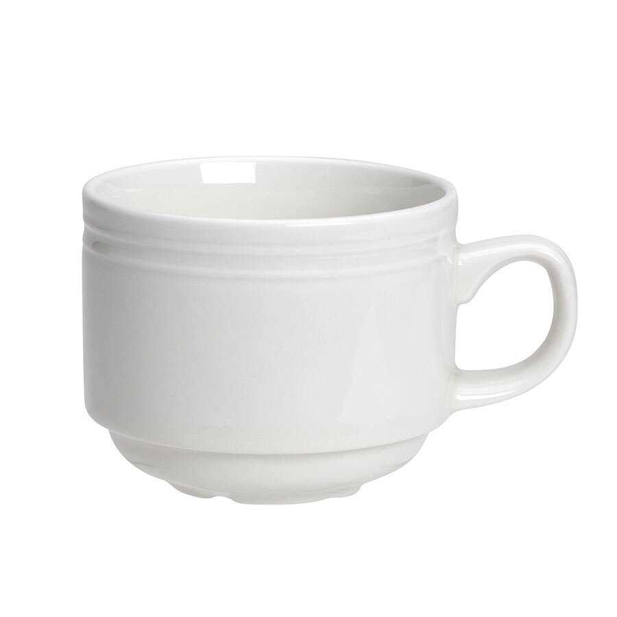 Steelite Bead Vitrified Porcelain White Stacking Cup 20cl