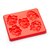 Meat Cubes Mould Silicone Red With Lid 24x29x2.5cm