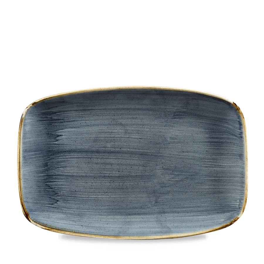 Churchill Stonecast Vitrified Porcelain Blueberry Oblong Plate 30x19.9cm