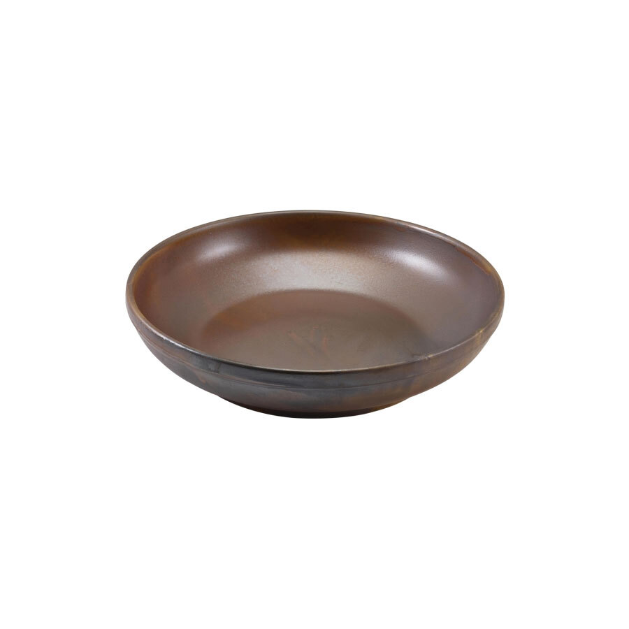 Genware Terra Porcelain Copper Round Coupe Bowl 27.5 Cm
