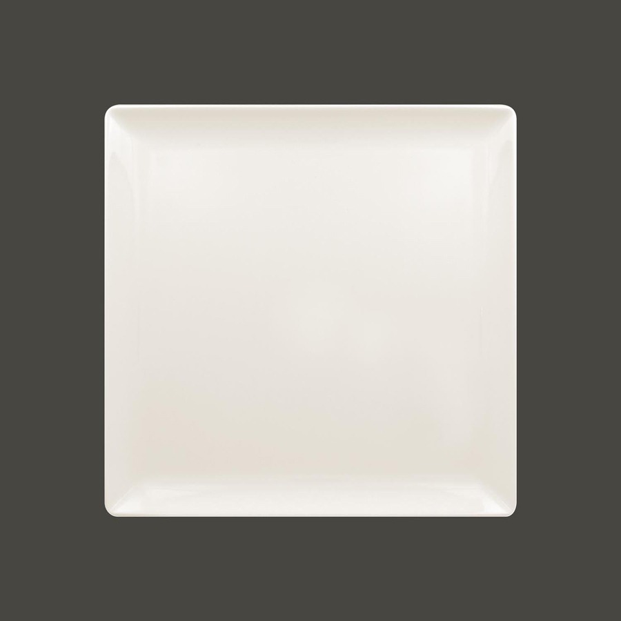 Rak Nano Vitrified Porcelain White Square Plate 30cm