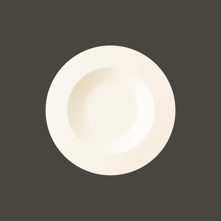 Rak Ivoris Finedine Vitrified Porcelain White Round Deep Plate 31cm