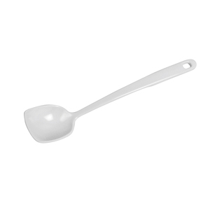 Solid Spoon White Melamine 25cm