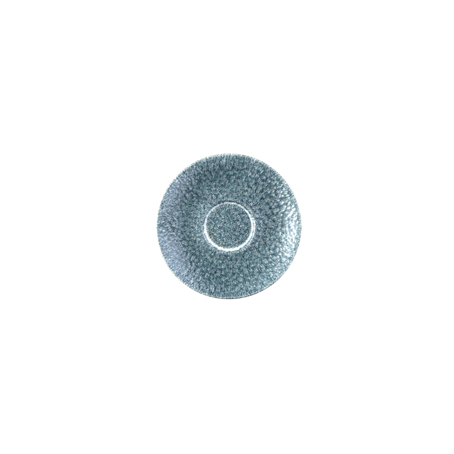 Churchill Studio Prints Raku Vitrified Porcelain Topaz Blue Round Saucer 15.6cm