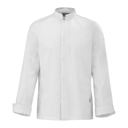 Cristal Prestige Men's Long Sleeved Chef Jacket With Flat Snap Front And Left Arm Pen Pocket