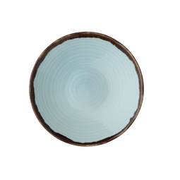 Dudson Harvest Vitrified Porcelain Turquoise Organic Round Coupe Bowl 27.9cm 135cl 47.5oz