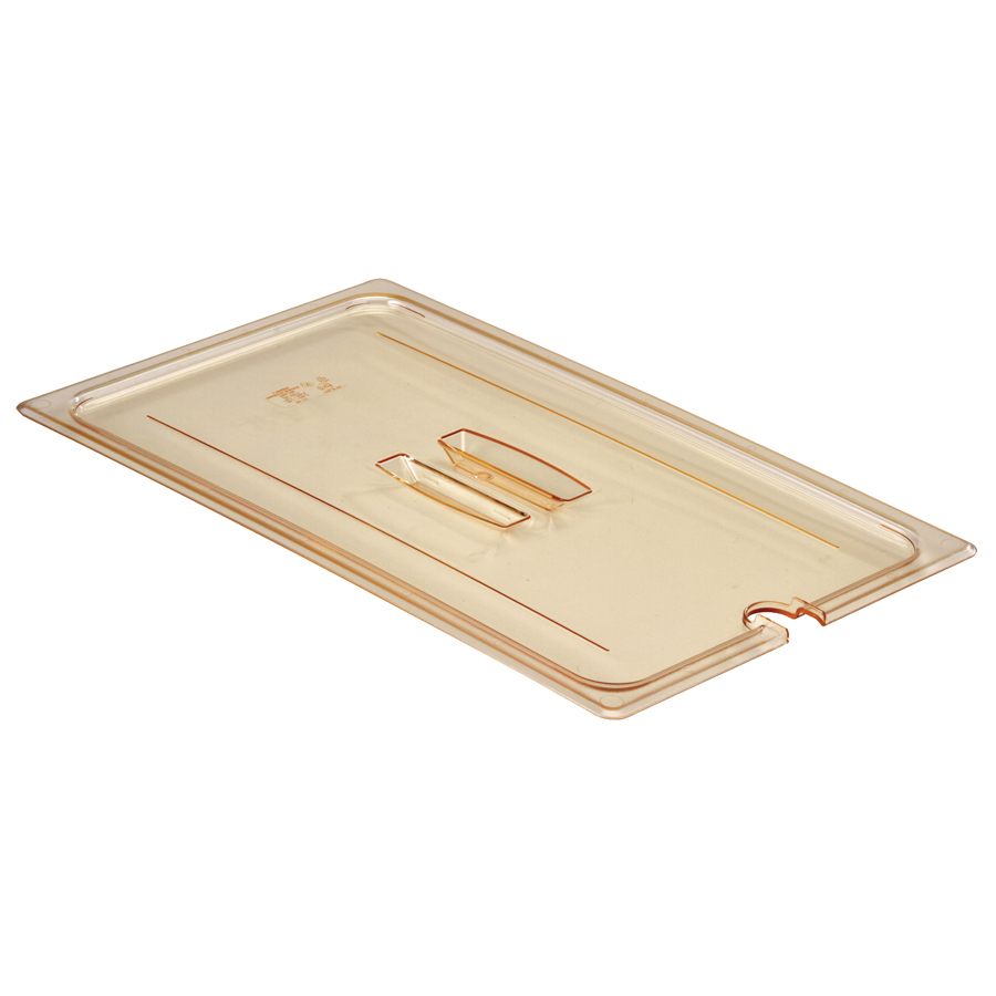 Gastronorm Notched Lid High Heat Poly 1/1 Amber