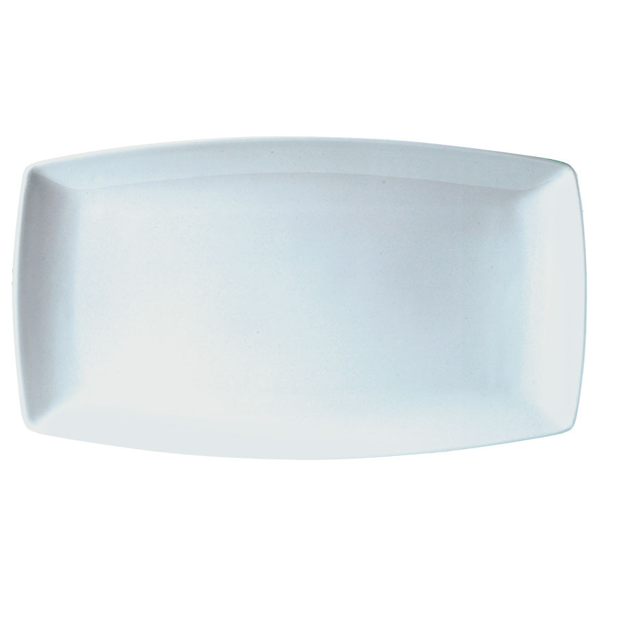 Steelite Neo Vitrified Porcelain White Neo Eight Rectangular Plate 20.25x35.5cm