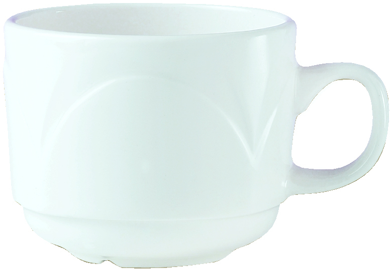 Steelite Bianco Vitrified Porcelain White Stackable Cup 21.25cl
