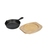 Artesà Cast Iron Round Mini Fry Pan with Board 11cm