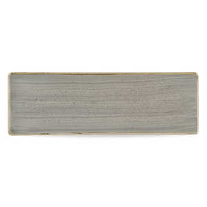 Churchill Stonecast Vitrified Porcelain Peppercorn Grey Rectangular Tasting Tray 32.3x10.5cm