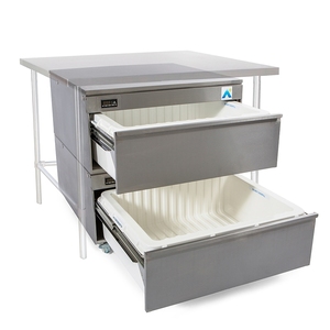 Adande HCR2/CT A+ Rated Fridge Only - Side Engine - 2 Std Drawers - Std Castors - Cover Top